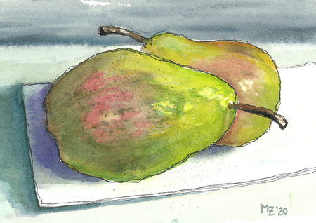 Pair of pears 7x5